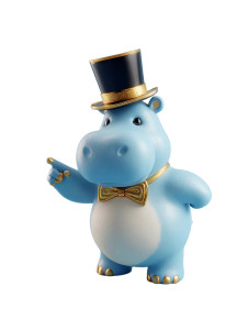 Cartoon Hippo Mascot Vinyl Car Decal Sticker – Waterproof & UV-Resistant 4.1066666666666665"