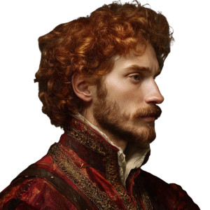 Red-Haired Noble Prince Vinyl Car Decal Sticker – Waterproof & UV-Resistant 3.4133333333333336"