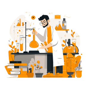 Lab Boy Experimenting Vinyl Car Decal Sticker – Waterproof & UV-Resistant 3.4133333333333336"