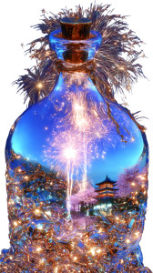 Hanabi In Bottle Vinyl Car Decal Sticker – Waterproof & UV-Resistant 9.706666666666667"