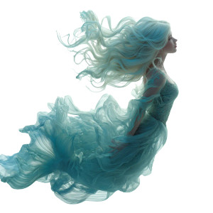 Ethereal Mermaid V2 Vinyl Car Decal Sticker – Waterproof & UV-Resistant 3.4133333333333336"