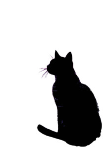 Galactic Cat Silhouette Vinyl Car Decal Sticker – Waterproof & UV-Resistant 4.1066666666666665"