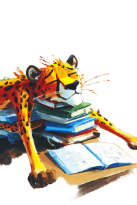 Drowsy Cheetah Vinyl Car Decal Sticker – Waterproof & UV-Resistant 4.4