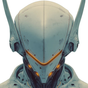 Futuristic Cybernetic Knight Vinyl Car Decal Sticker – Waterproof & UV-Resistant 6.826666666666667"