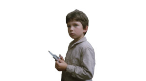 Boy With Toy Plane Vinyl Car Decal Sticker – Waterproof & UV-Resistant 2.72"