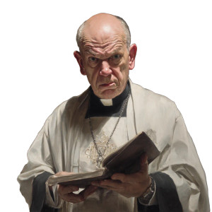 Uptight Priest Vinyl Car Decal Sticker – Waterproof & UV-Resistant 3.4133333333333336"