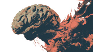 Stylized Brain Vinyl Car Decal Sticker – Waterproof & UV-Resistant 2.72"