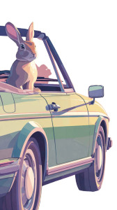 Cartoon Rabbit Car Vinyl Car Decal Sticker – Waterproof & UV-Resistant 9.706666666666667"