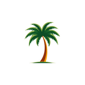 Palm Tree Icon V3 Vinyl Car Decal Sticker – Waterproof & UV-Resistant 3.4133333333333336"