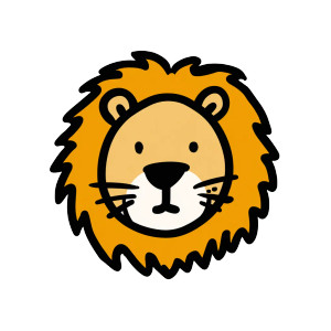 Lion Cartoon Vinyl Car Decal Sticker – Waterproof & UV-Resistant 3.4133333333333336" Lion Cartoon Vinyl Car Decal Sticker – Waterproof & UV-Resistant 3.4133333333333336"