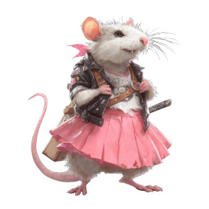 Feisty Rat Greaser Vinyl Car Decal Sticker – Waterproof & UV-Resistant 3.4133333333333336"