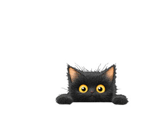 Playful Black Cat V10 Vinyl Car Decal Sticker – Waterproof & UV-Resistant 6.826666666666667"