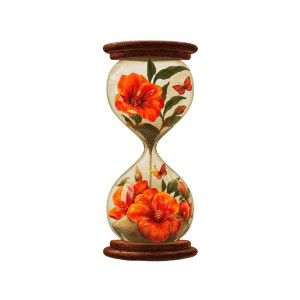 Floral Hourglass Vinyl Car Decal Sticker – Waterproof & UV-Resistant 3.4133333333333336" Floral Hourglass Vinyl Car Decal Sticker – Waterproof & UV-Resistant 3.4133333333333336"