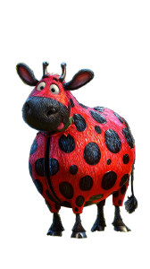 Ladybug Cow Vinyl Car Decal Sticker – Waterproof & UV-Resistant 9.706666666666667" Ladybug Cow Vinyl Car Decal Sticker – Waterproof & UV-Resistant 9.706666666666667"