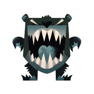 Cartoon Sharp Teeth V3 Vinyl Car Decal Sticker – Waterproof & UV-Resistant 3.4133333333333336"