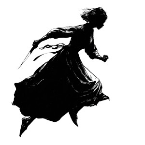 Frantic Female Attacker Vinyl Car Decal Sticker – Waterproof & UV-Resistant 3.4133333333333336"