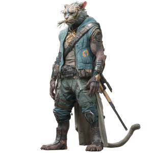 Khajiit Space Warrior Vinyl Car Decal Sticker – Waterproof & UV-Resistant 3.4133333333333336"