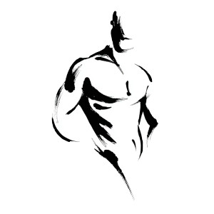 Muscular Male Outline Vinyl Car Decal Sticker – Waterproof & UV-Resistant 6.826666666666667"