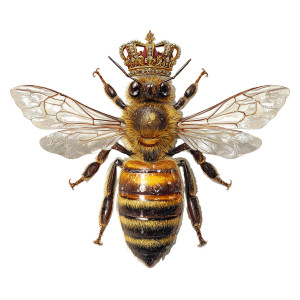 Queen Bee Crown Vinyl Car Decal Sticker – Waterproof & UV-Resistant 3.4133333333333336" Queen Bee Crown Vinyl Car Decal Sticker – Waterproof & UV-Resistant 3.4133333333333336"