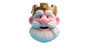 Cartoon King Head Vinyl Car Decal Sticker – Waterproof & UV-Resistant 2.72"