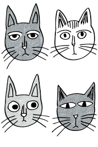 Expressive Doodle Cats Vinyl Car Decal Sticker – Waterproof & UV-Resistant 8.96" Expressive Doodle Cats Vinyl Car Decal Sticker – Waterproof & UV-Resistant 8.96"
