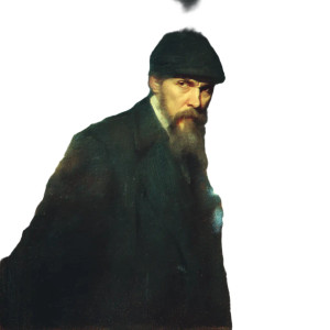 Dostoyevsky Walking Vinyl Car Decal Sticker – Waterproof & UV-Resistant 3.4133333333333336"