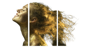 Golden Radiant Woman Vinyl Car Decal Sticker – Waterproof & UV-Resistant 5.4