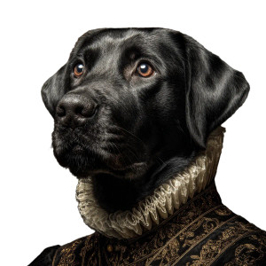 Vatican Labrador Portrait Vinyl Car Decal Sticker – Waterproof & UV-Resistant 6.826666666666667"