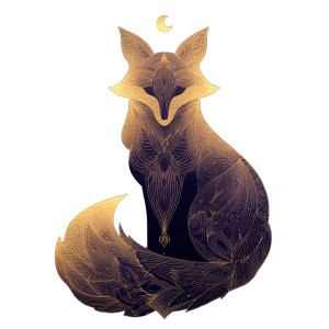 Mystical Fox Goddess Vinyl Car Decal Sticker – Waterproof & UV-Resistant 3.4133333333333336"