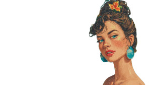 Bossa Nova Girl Vinyl Car Decal Sticker – Waterproof & UV-Resistant 2.72"