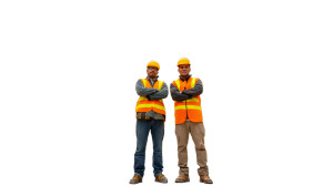 Construction Workers Working V2 Vinyl Car Decal Sticker – Waterproof & UV-Resistant 5.4