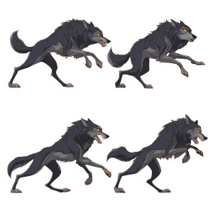 Fierce Wolf Run Vinyl Car Decal Sticker – Waterproof & UV-Resistant 3.4133333333333336"