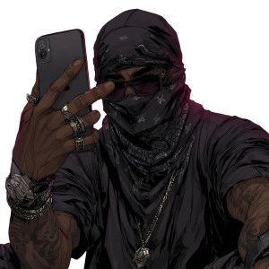 Cyberpunk Thug Selfie Vinyl Car Decal Sticker – Waterproof & UV-Resistant 3.4133333333333336"