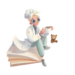 Cheerful Chef Illustration Vinyl Car Decal Sticker – Waterproof & UV-Resistant 6.826666666666667"