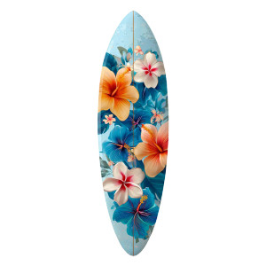 Tropical Surfboard Vinyl Car Decal Sticker – Waterproof & UV-Resistant 3.4133333333333336"