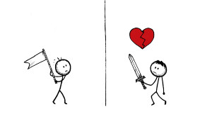 Stick Figure Duality Vinyl Car Decal Sticker – Waterproof & UV-Resistant 5.4