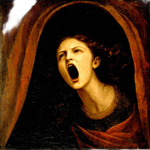 Screaming Vampire Girl Vinyl Car Decal Sticker – Waterproof & UV-Resistant 3.4133333333333336"