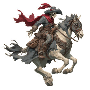 Skeletal Cowboy Rider Vinyl Car Decal Sticker – Waterproof & UV-Resistant 3.4133333333333336"