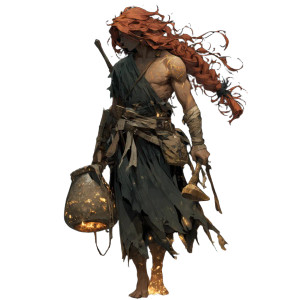 Red-Haired Warrior V13 Vinyl Car Decal Sticker – Waterproof & UV-Resistant 3.4133333333333336"