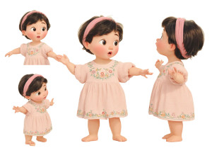 Baby Girl Mouza Vinyl Car Decal Sticker – Waterproof & UV-Resistant 6.1866666666666665"