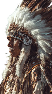 Native American Chief V4 Vinyl Car Decal Sticker – Waterproof & UV-Resistant 4.8533333333333335"