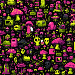 Glowing Skull Mushrooms Vinyl Car Decal Sticker – Waterproof & UV-Resistant 3.4133333333333336"