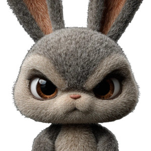 Cute Bunny Toy V5 Vinyl Car Decal Sticker – Waterproof & UV-Resistant 6.826666666666667"