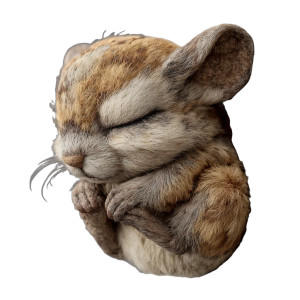 Sleeping Dormouse Vinyl Car Decal Sticker – Waterproof & UV-Resistant 3.4133333333333336"