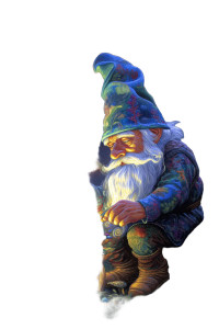 Gnome Picking Mushrooms Vinyl Car Decal Sticker – Waterproof & UV-Resistant 4.4