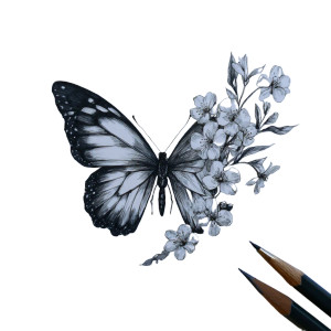 Butterfly With Flower Wing Vinyl Car Decal Sticker – Waterproof & UV-Resistant 3.4133333333333336" Butterfly With Flower Wing Vinyl Car Decal Sticker – Waterproof & UV-Resistant 3.4133333333333336"