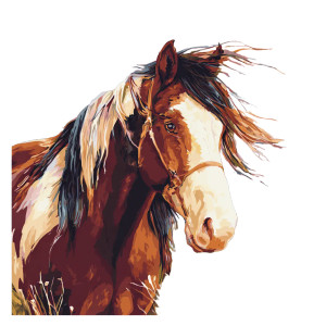 Horse Art Vinyl Car Decal Sticker – Waterproof & UV-Resistant 3.4133333333333336"