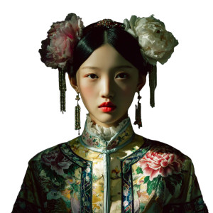 Traditional Chinese Beauty V9 Vinyl Car Decal Sticker – Waterproof & UV-Resistant 6.826666666666667"