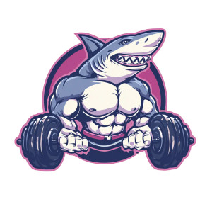 Muscular Shark Lifting Vinyl Car Decal Sticker – Waterproof & UV-Resistant 3.4133333333333336" Muscular Shark Lifting Vinyl Car Decal Sticker – Waterproof & UV-Resistant 3.4133333333333336"