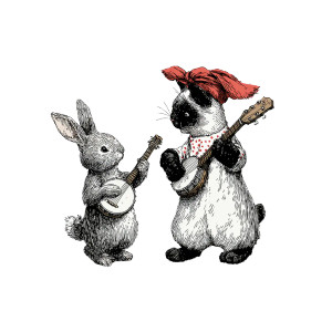 Dancing Bunny Banjo Vinyl Car Decal Sticker – Waterproof & UV-Resistant 3.4133333333333336" Dancing Bunny Banjo Vinyl Car Decal Sticker – Waterproof & UV-Resistant 3.4133333333333336"